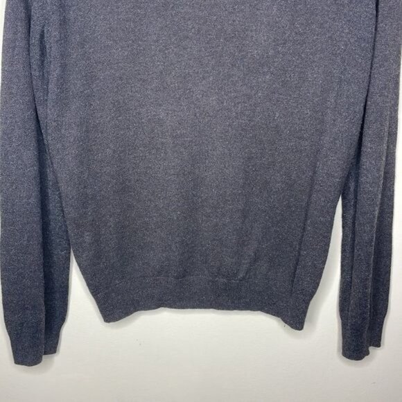 Gap Size S Charcoal Gray Cashmere Blend Embellished Rhinestone Brooch Cardigan - Picture 10 of 10